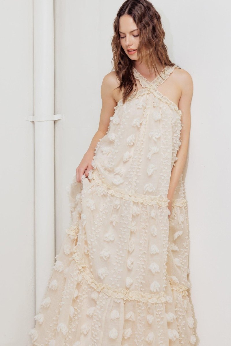 CLOUD NINE GOWN WOVEN ANKLE DRESS - HOUSE OF SHE