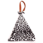 Collins Leopard Print Triangle Top Handle Shoulder Handbag - HOUSE OF SHE