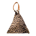Collins Leopard Print Triangle Top Handle Shoulder Handbag - HOUSE OF SHE