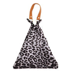 Collins Leopard Print Triangle Top Handle Shoulder Handbag - HOUSE OF SHE
