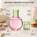 Colorful Carafe & Ribbed Flower Cup Set | 44oz Glasses - HOUSE OF SHE