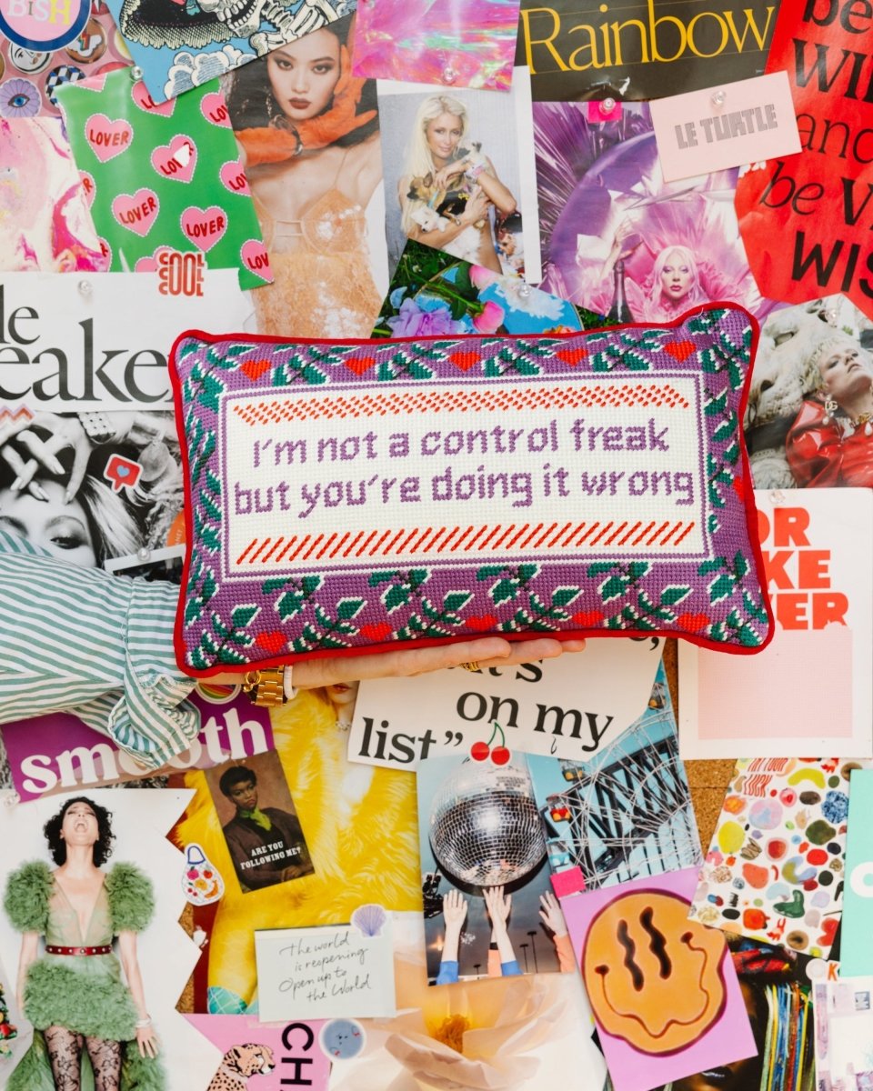 Control Freak Needlepoint Pillow - HOUSE OF SHE