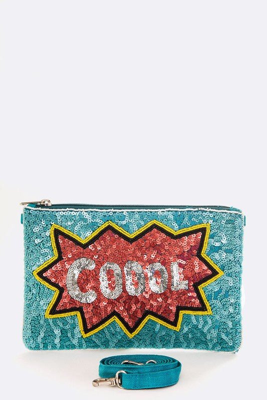 Cool Iconic Sequins Convertible Clutch Bag - HOUSE OF SHE