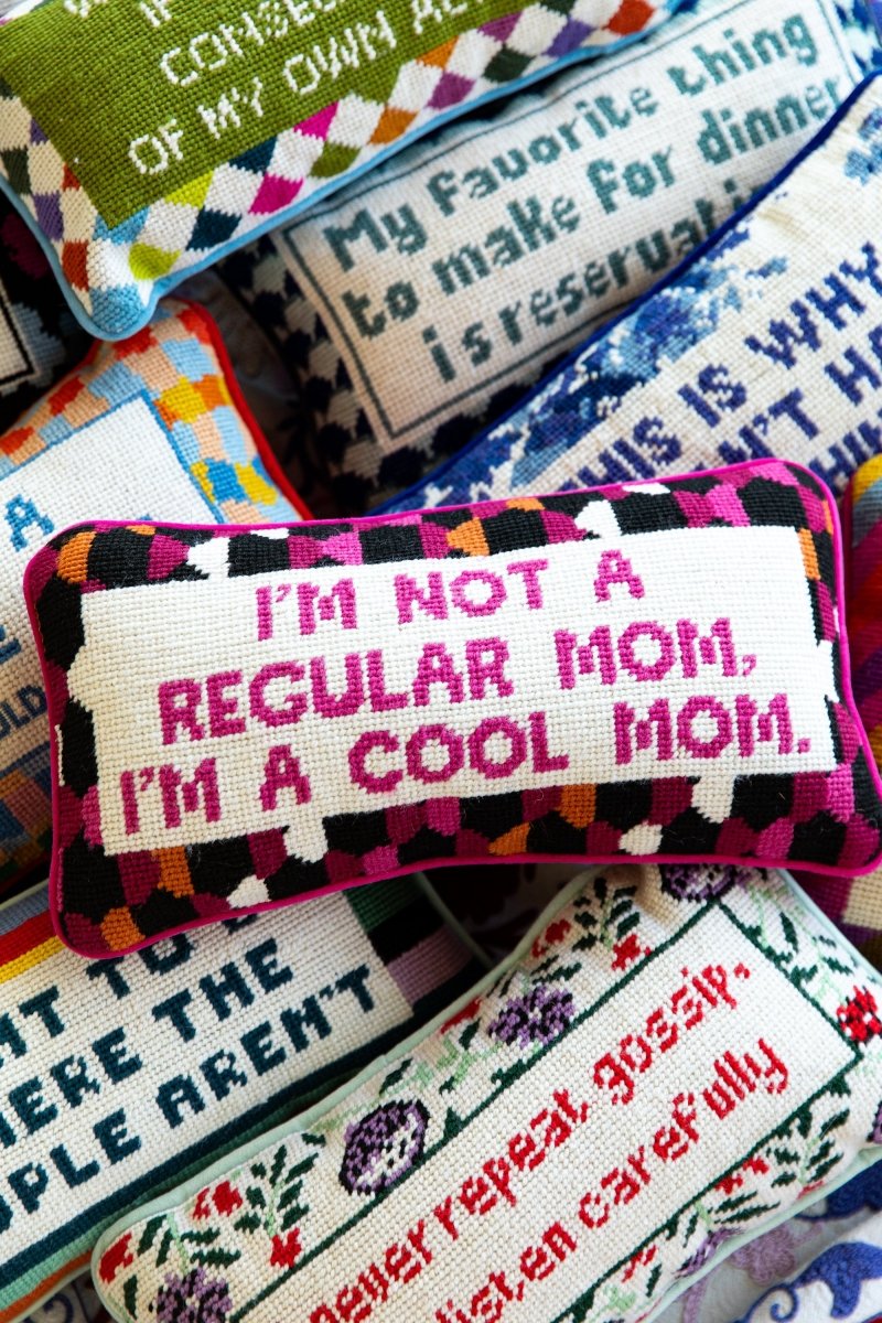 Cool Mom Needlepoint Pillow - HOUSE OF SHE