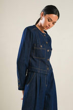 Crisp Canvas Denim Jacket - HOUSE OF SHE