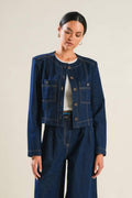 Crisp Canvas Denim Jacket - HOUSE OF SHE