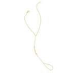 Cz Bezel Hand Chain Bracelet - HOUSE OF SHE