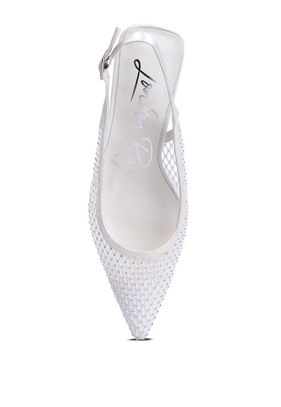 Siev Rhinestone Slingback Mules - HOUSE OF SHE