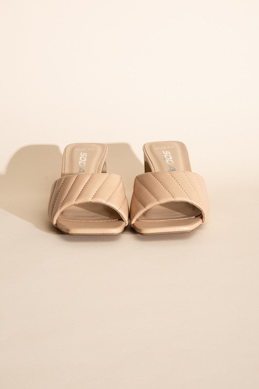 W-NINA SLIDE MULE HEELS  HOUSE OF SHE