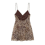 Daring Leopard Print Mini Dress - HOUSE OF SHE