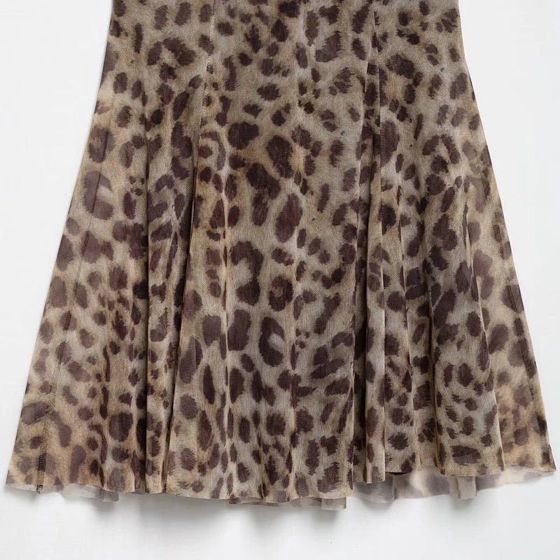 Daring Leopard Print Mini Dress - HOUSE OF SHE