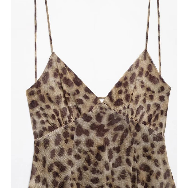 Daring Leopard Print Mini Dress - HOUSE OF SHE