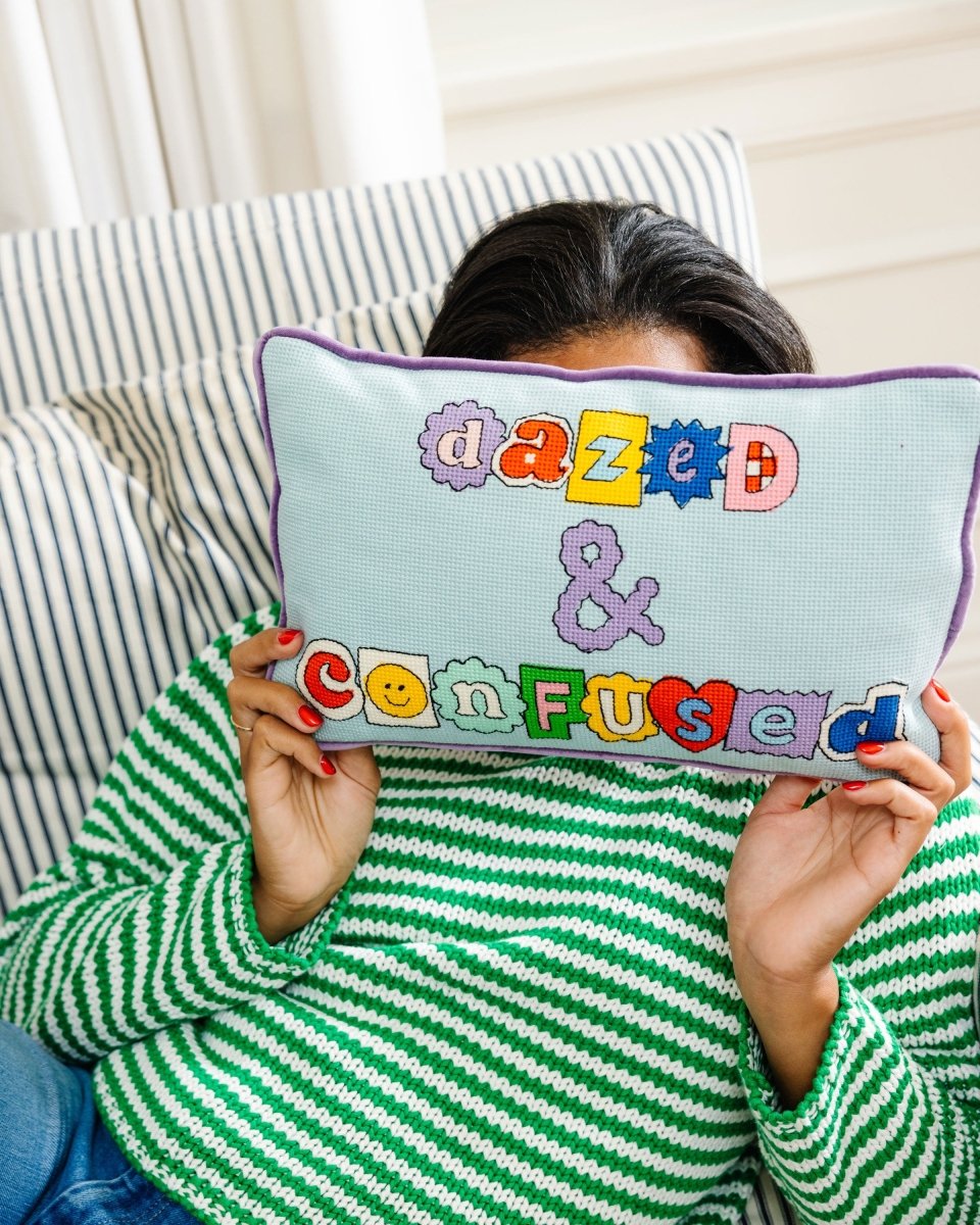Dazed & Confused Needlepoint Pillow - HOUSE OF SHE