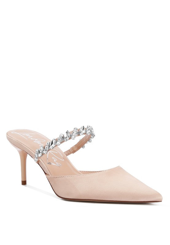 Sena Diamante Mule Heels - HOUSE OF SHE