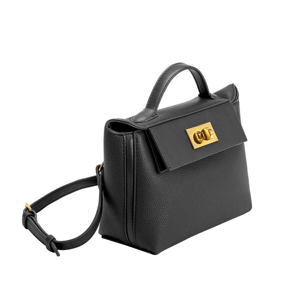 Elizabeth Black Recycled Vegan Crossbody Bag  HOUSE OF SHE