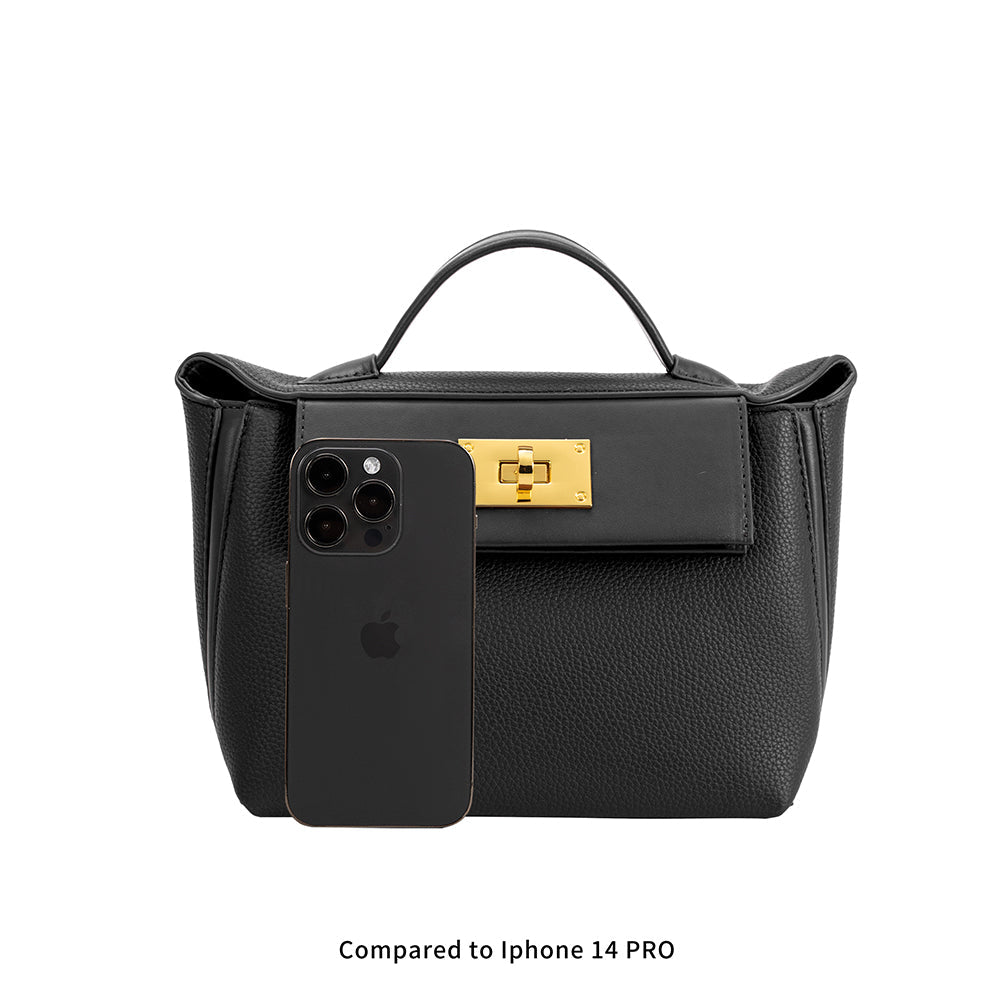 Elizabeth Black Recycled Vegan Crossbody Bag  HOUSE OF SHE