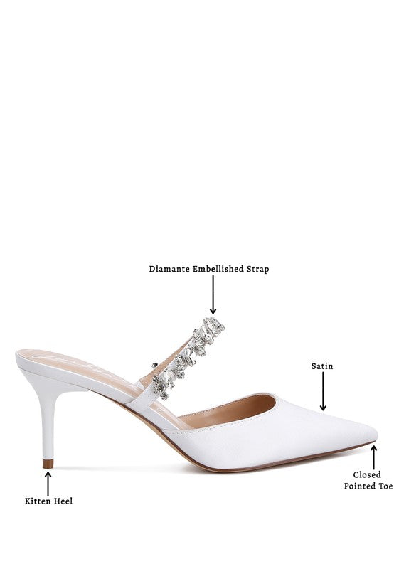 Sena Diamante Mule Heels - HOUSE OF SHE
