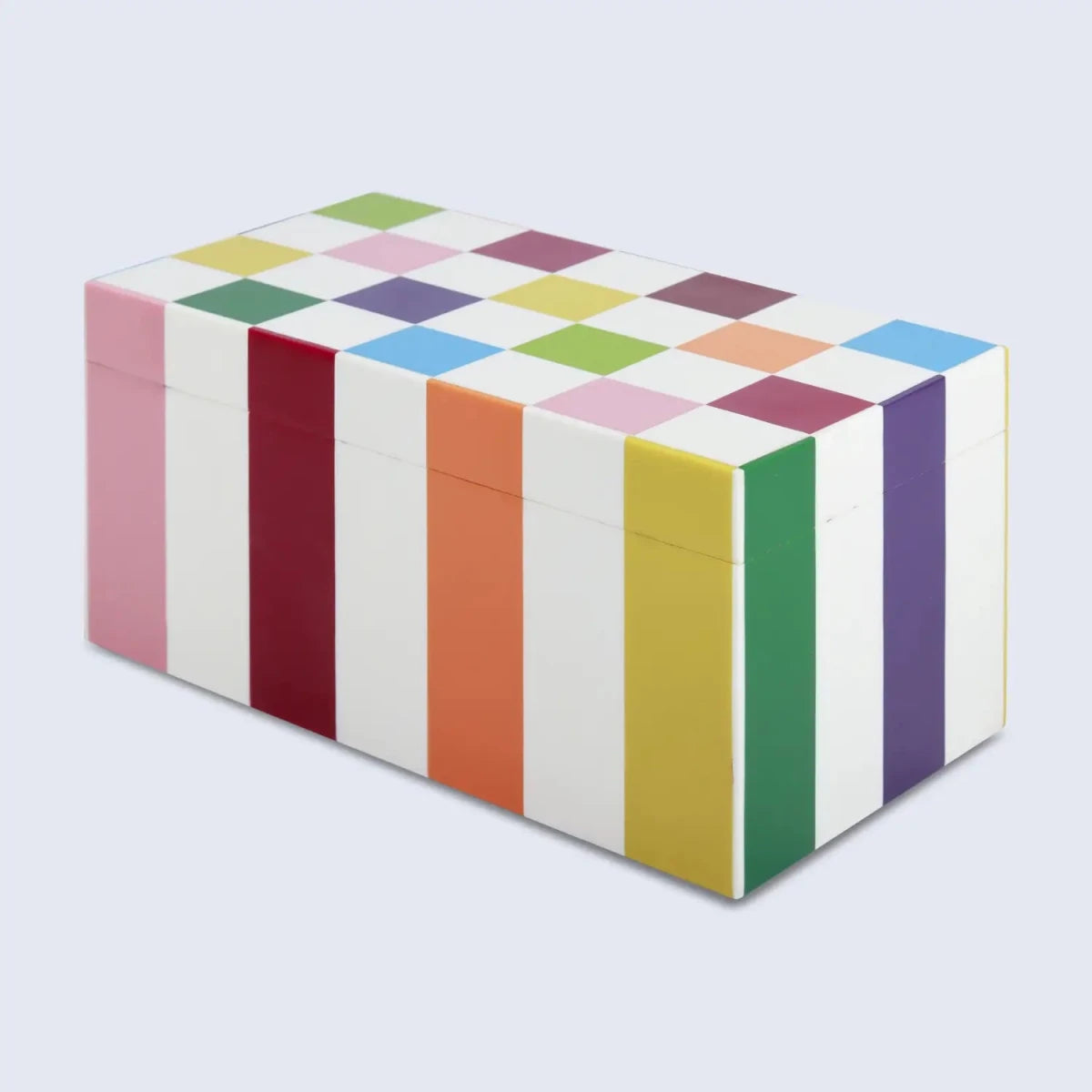 Decorative Box Medley Jester Pattern Resin Inlay, Available in 7 Sizes - HOUSE OF SHE