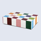 Decorative Box Medley Jester Pattern Resin Inlay, Available in 7 Sizes - HOUSE OF SHE
