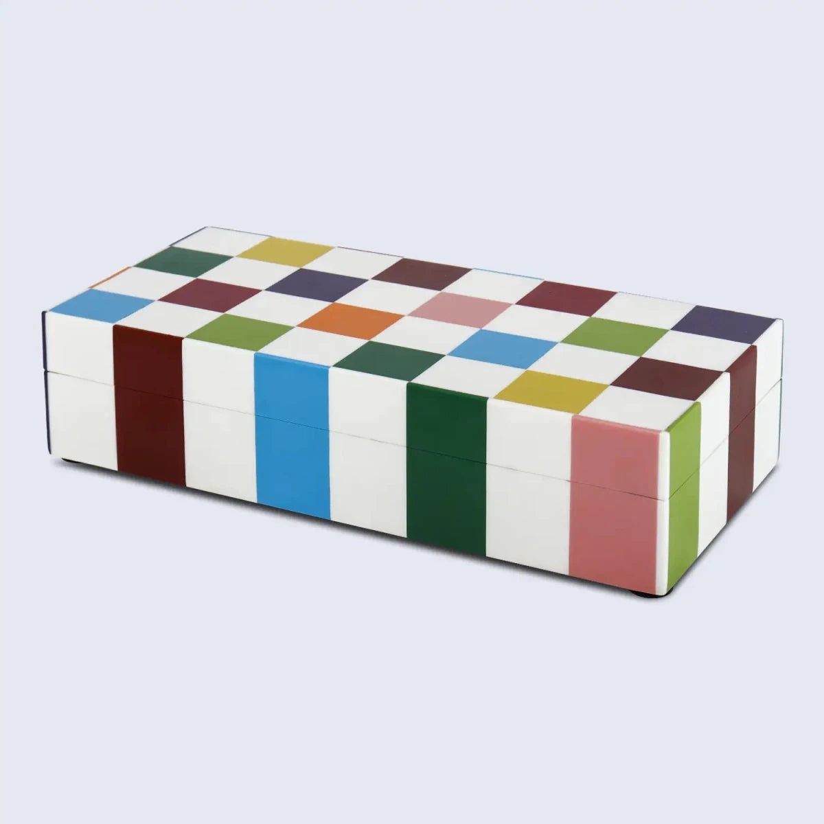 Decorative Box Medley Jester Pattern Resin Inlay, Available in 7 Sizes - HOUSE OF SHE