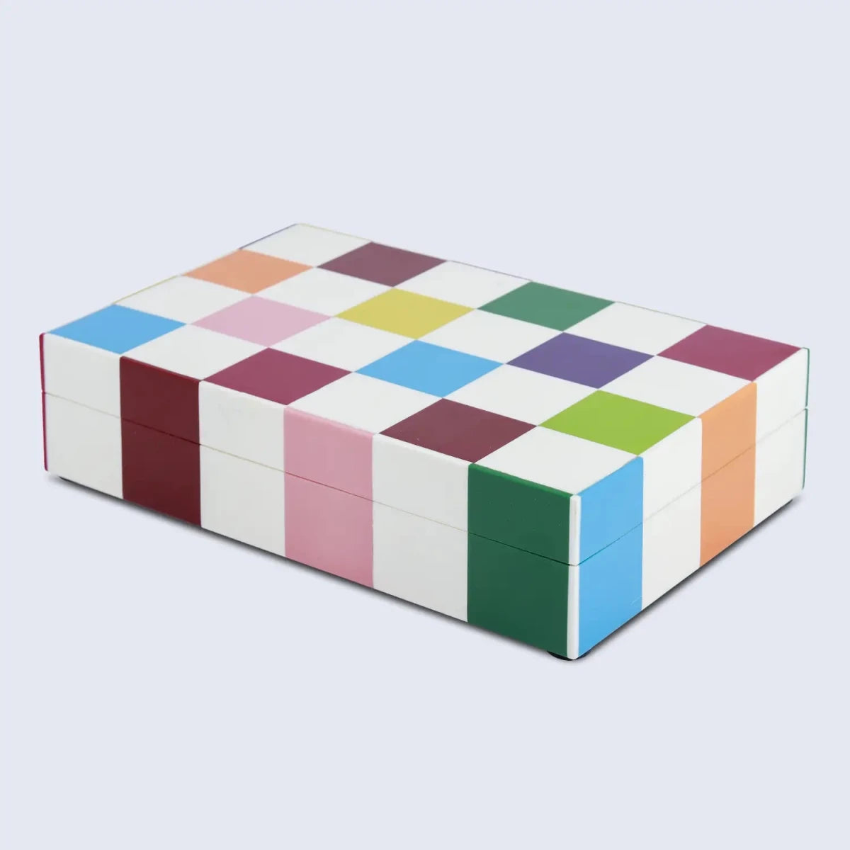 Decorative Box Medley Jester Pattern Resin Inlay, Available in 7 Sizes - HOUSE OF SHE