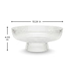 Decorative Fluted Transparent Glass Bowl, Fruit, Snacks Sweets - HOUSE OF SHE