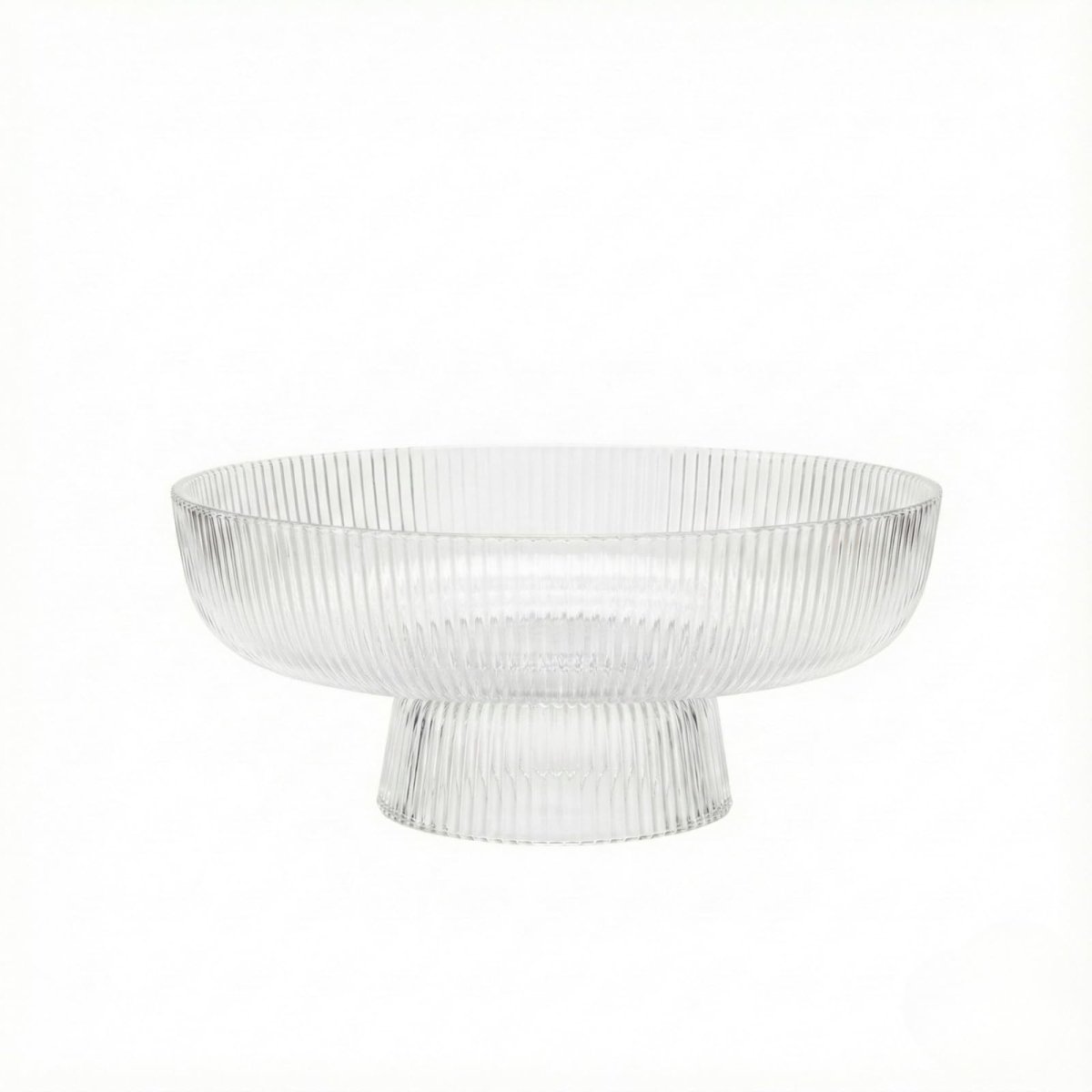 Decorative Fluted Transparent Glass Bowl, Fruit, Snacks Sweets - HOUSE OF SHE