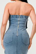 Dia Denim Maxi Dress - HOUSE OF SHE