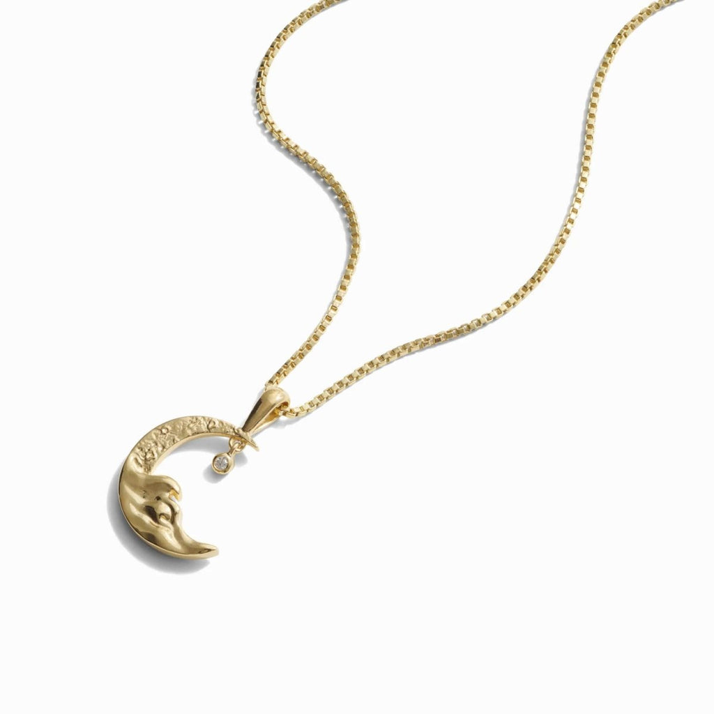 Diamond Moon Wave Necklace - HOUSE OF SHE