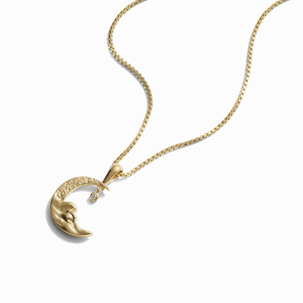 Diamond Moon Wave Necklace - HOUSE OF SHE