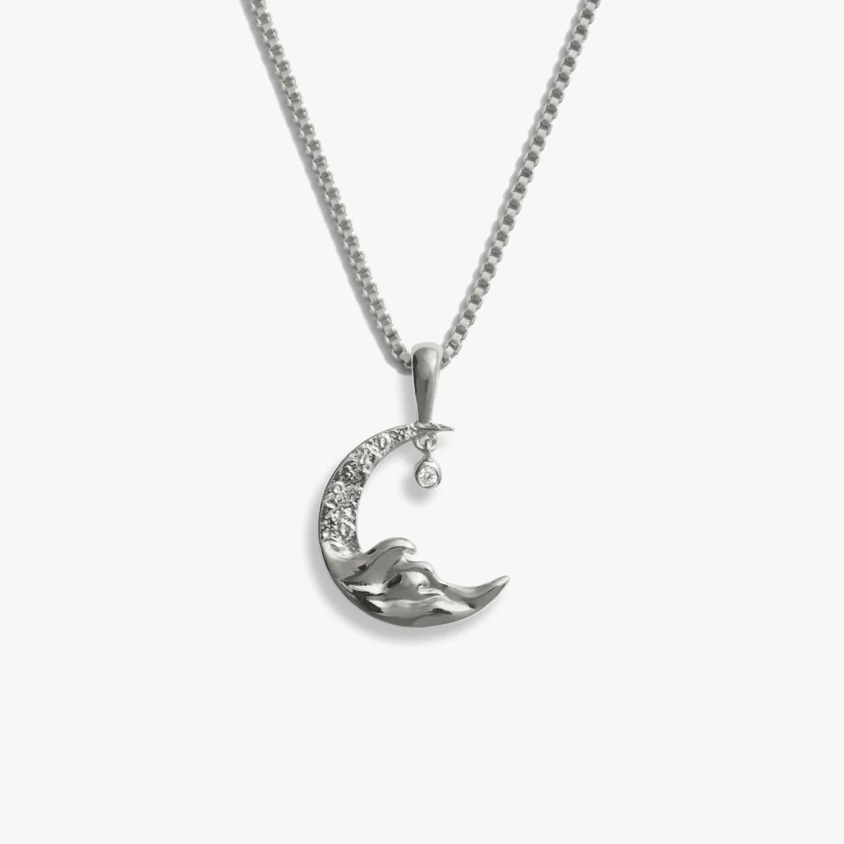 Diamond Moon Wave Necklace - HOUSE OF SHE