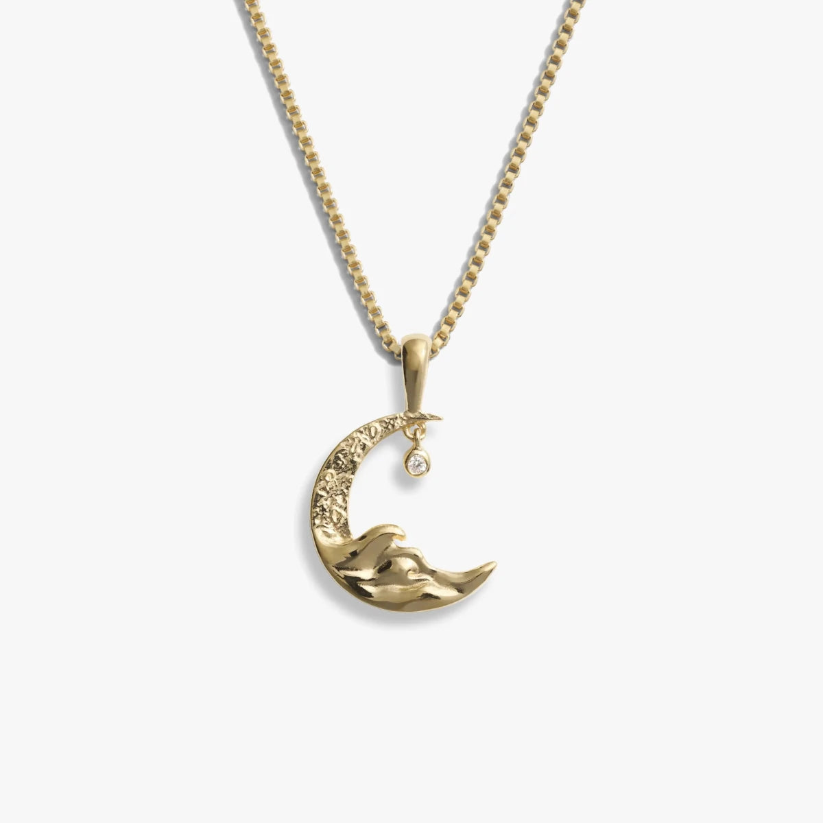 Diamond Moon Wave Necklace - HOUSE OF SHE