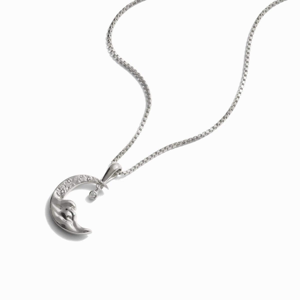 Diamond Moon Wave Necklace - HOUSE OF SHE
