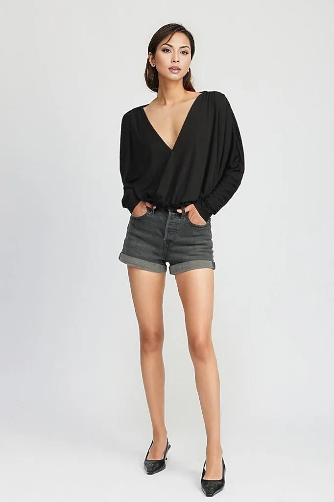 Dolman Twist Front Top - HOUSE OF SHE