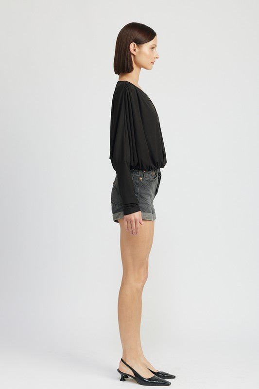 Dolman Twist Front Top - HOUSE OF SHE