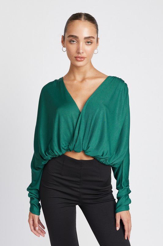 Dolman Twist Front Top - HOUSE OF SHE