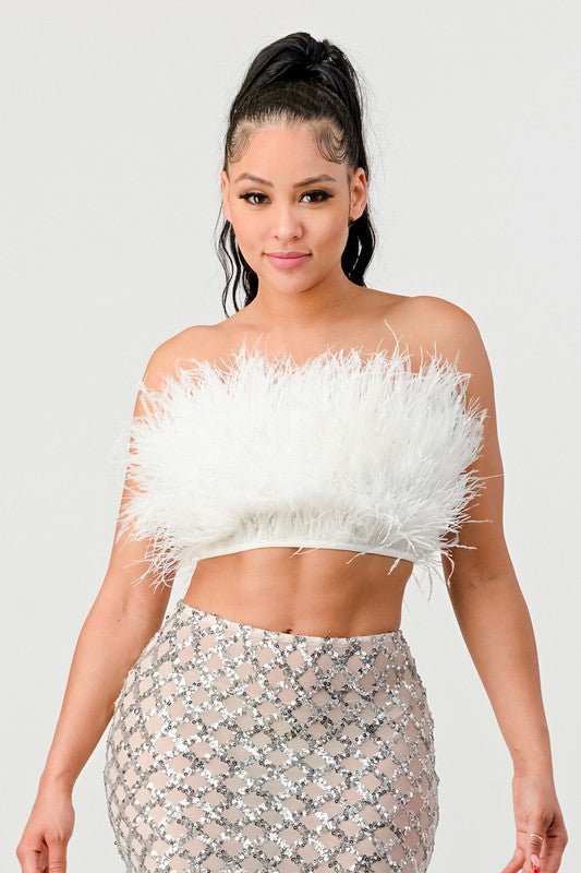 Don't Mess With My Fur Crop Tube Top - HOUSE OF SHE