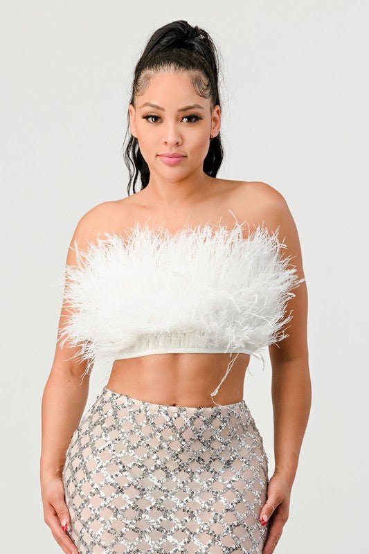Don't Mess With My Fur Crop Tube Top - HOUSE OF SHE