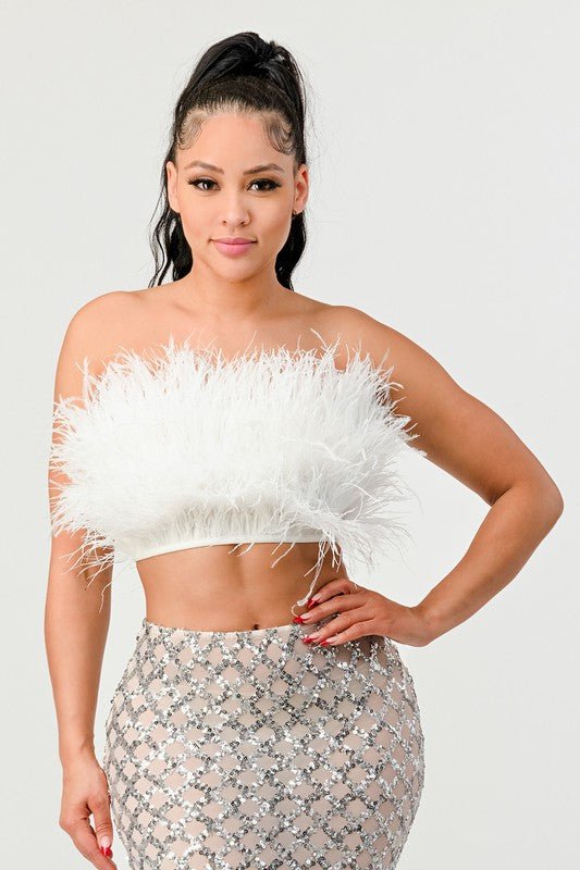 Don't Mess With My Fur Crop Tube Top - HOUSE OF SHE