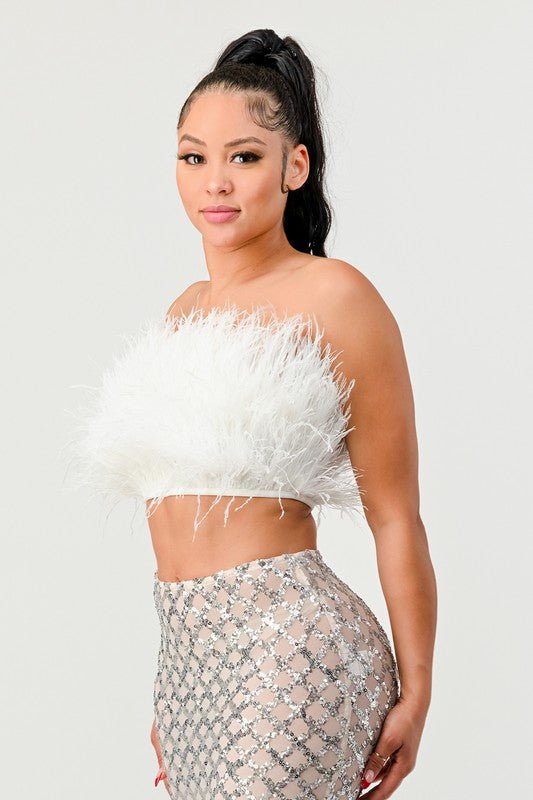 Don't Mess With My Fur Crop Tube Top - HOUSE OF SHE
