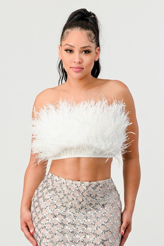 Don't Mess With My Fur Crop Tube Top - HOUSE OF SHE