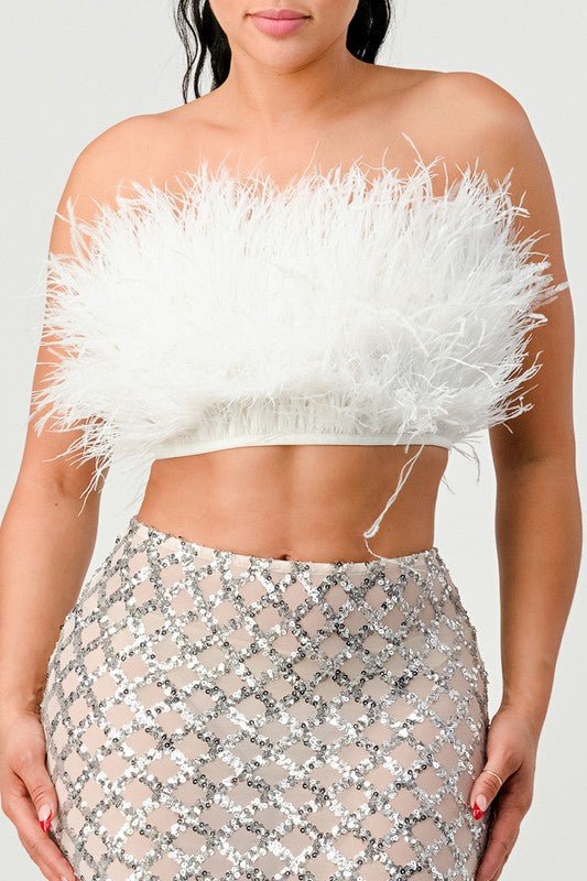 Don't Mess With My Fur Crop Tube Top - HOUSE OF SHE