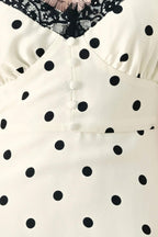 DOTTY SWEETHEART WOVEN MIDI DRESS - HOUSE OF SHE
