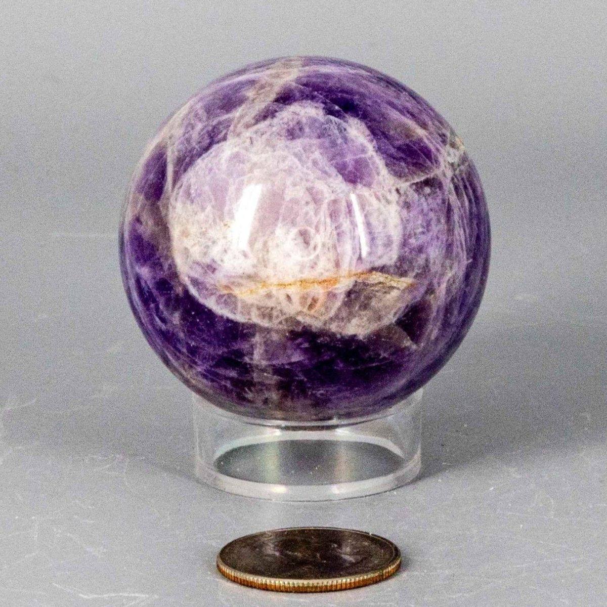 Dream Amethyst Crystal Sphere Polished Natural Specimen - HOUSE OF SHE