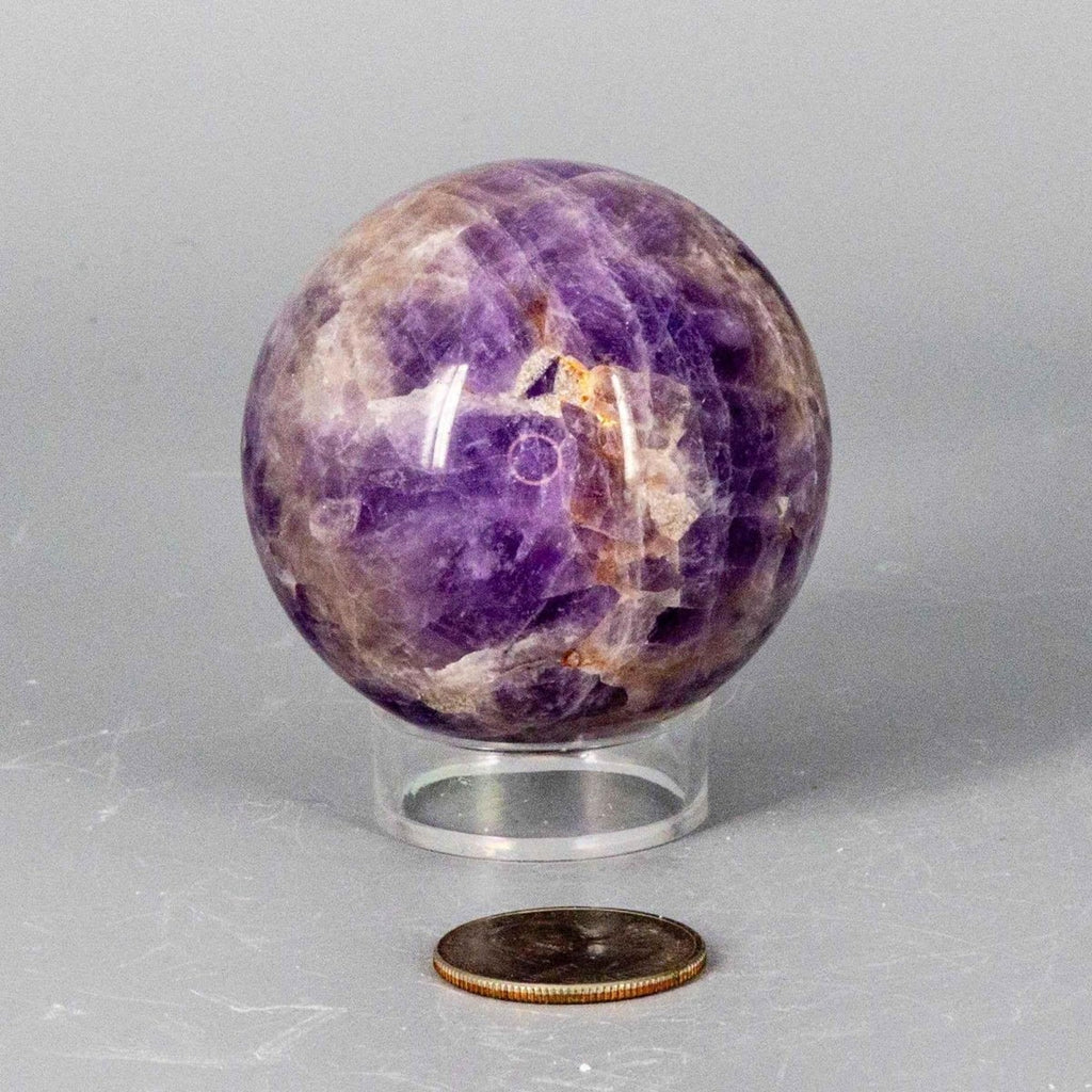 Dream Amethyst Crystal Sphere Polished Natural Specimen - HOUSE OF SHE