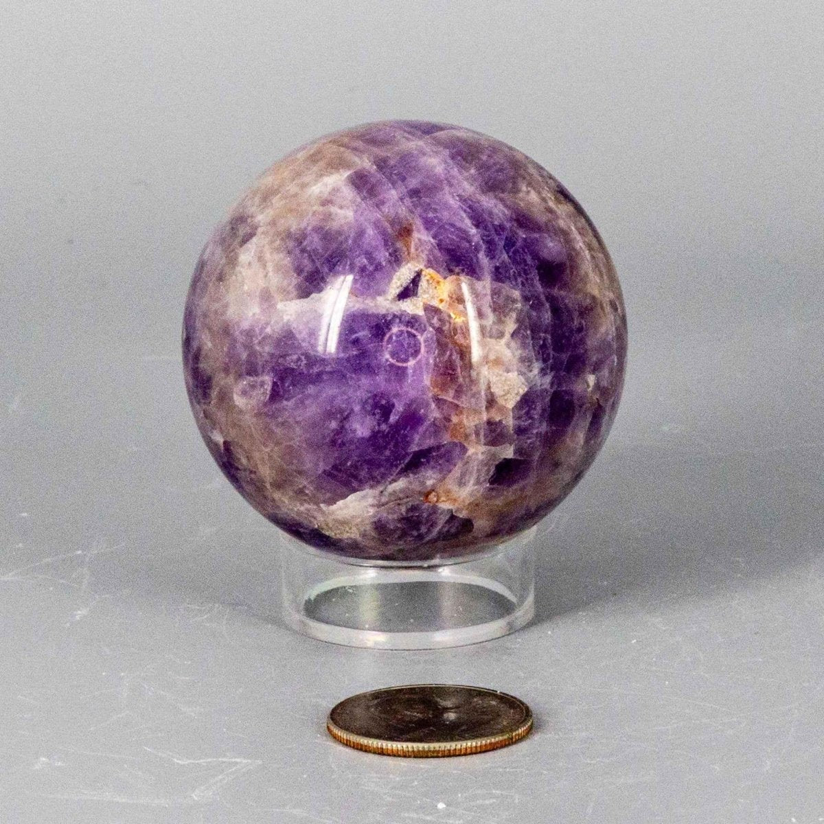 Dream Amethyst Crystal Sphere Polished Natural Specimen - HOUSE OF SHE