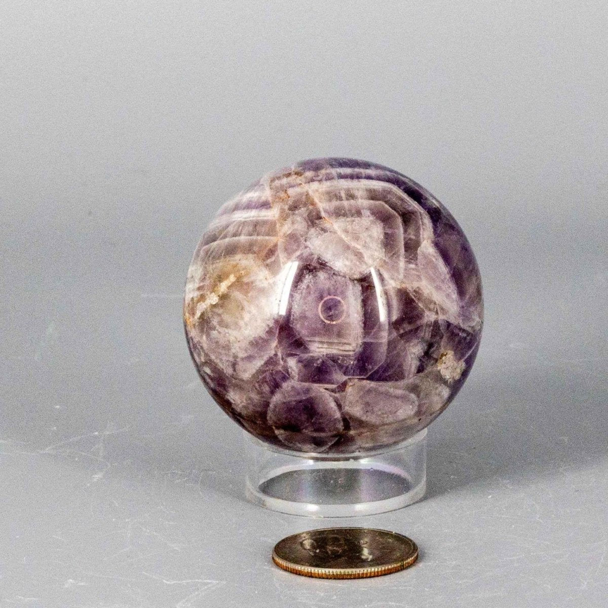 Dream Amethyst Crystal Sphere Polished Natural Specimen - HOUSE OF SHE
