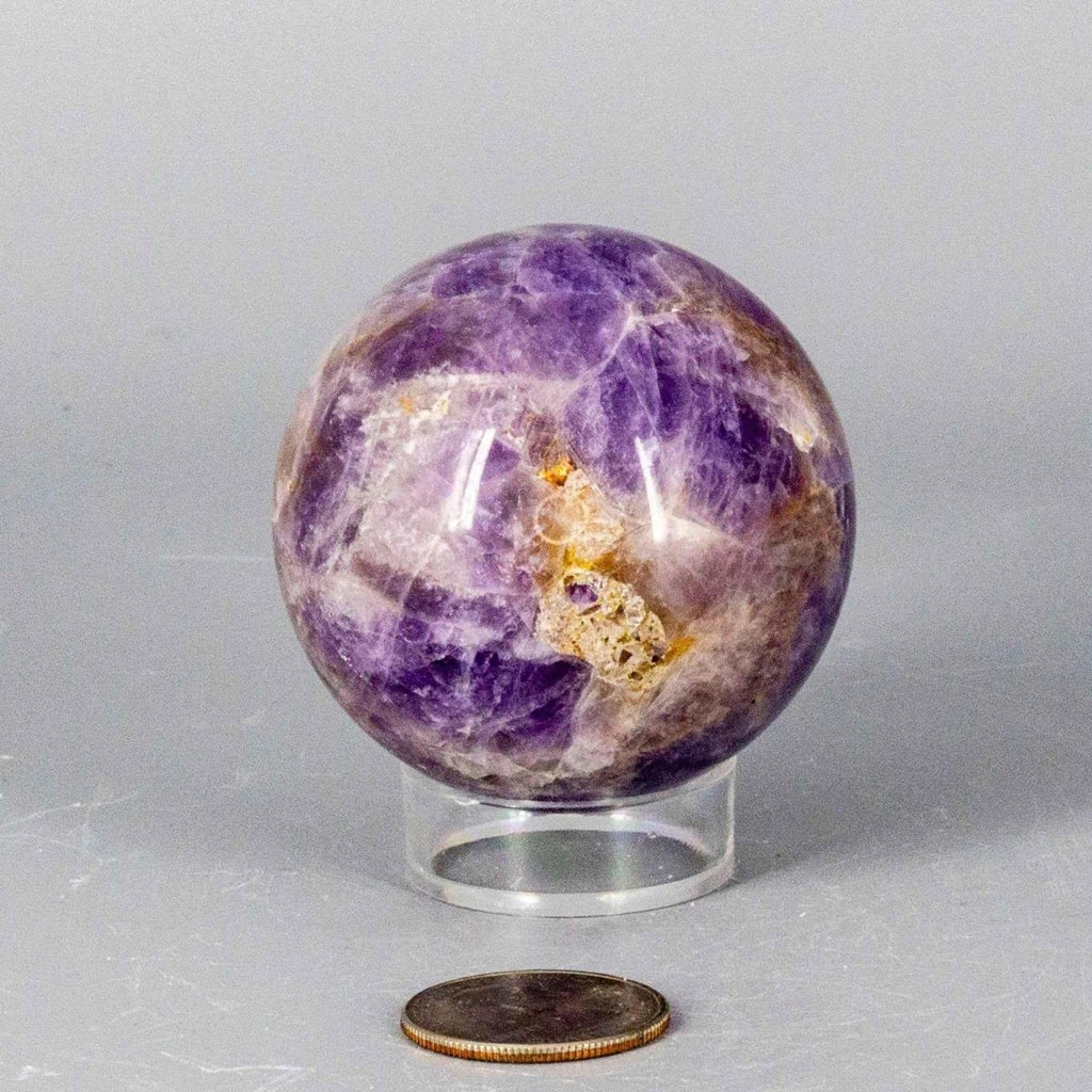 Dream Amethyst Crystal Sphere Polished Natural Specimen - HOUSE OF SHE