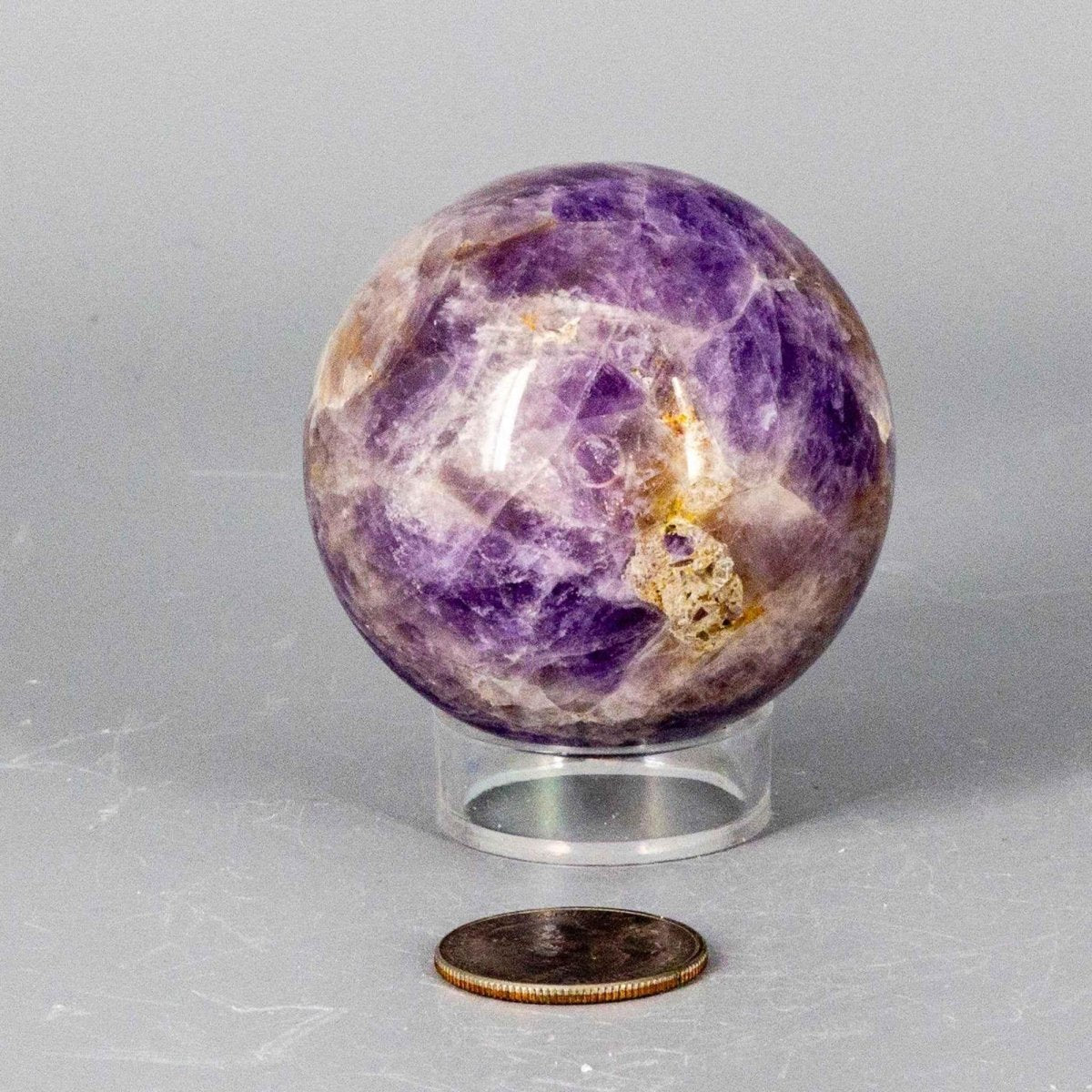 Dream Amethyst Crystal Sphere Polished Natural Specimen - HOUSE OF SHE