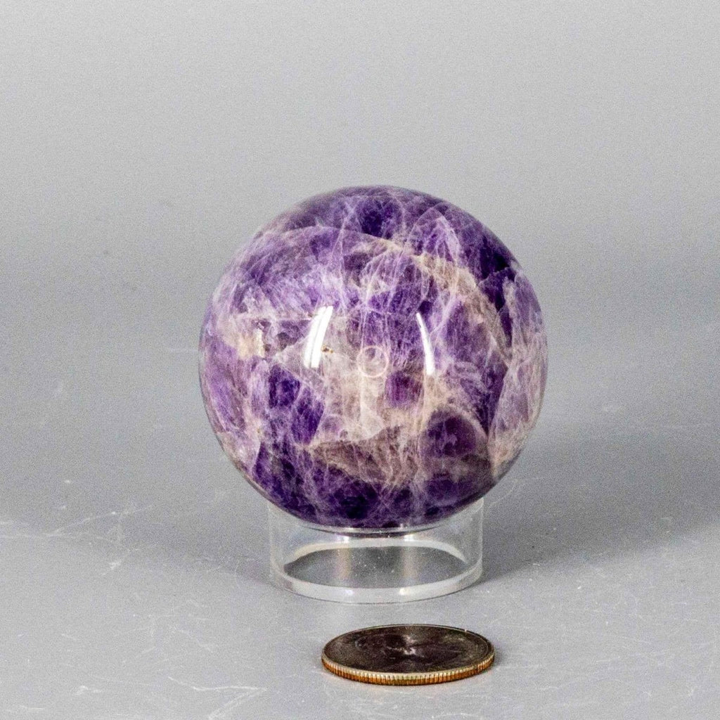 Dream Amethyst Crystal Sphere Polished Natural Specimen - HOUSE OF SHE